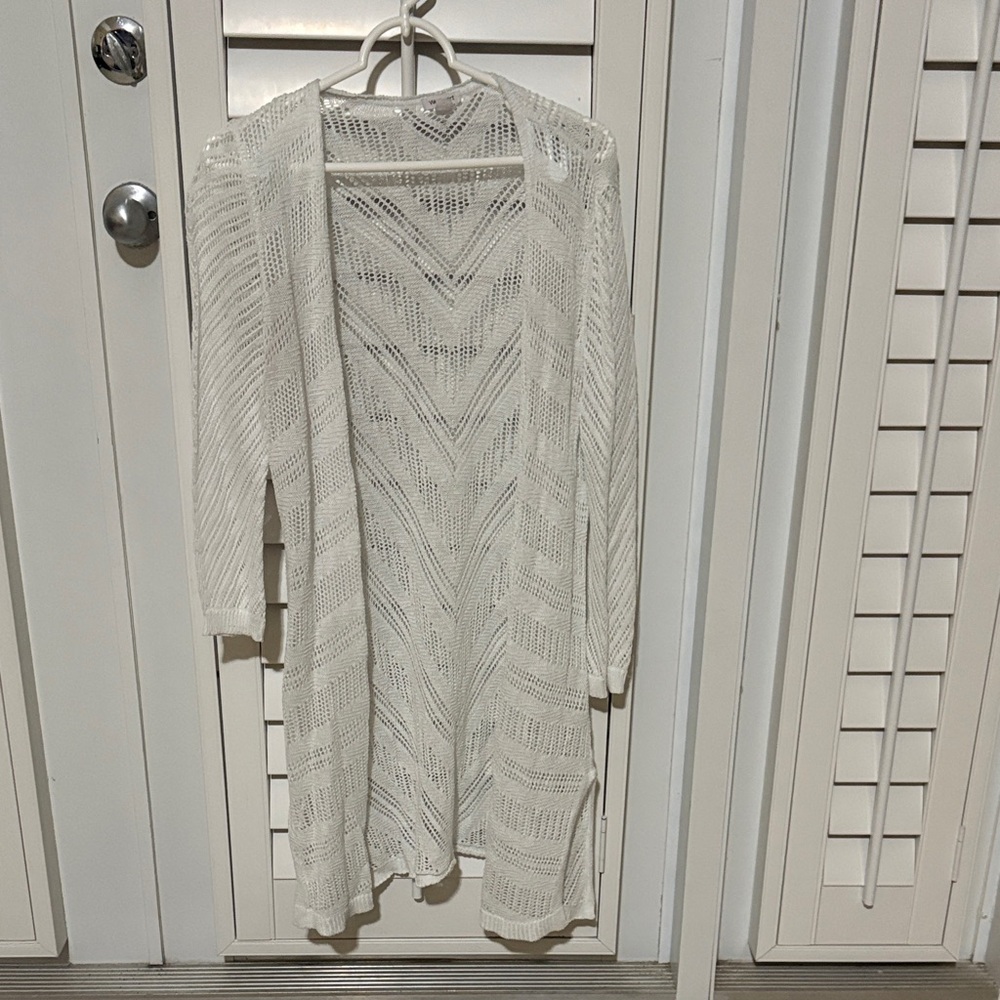 Westport White Knit Cardigan